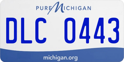 MI license plate DLC0443