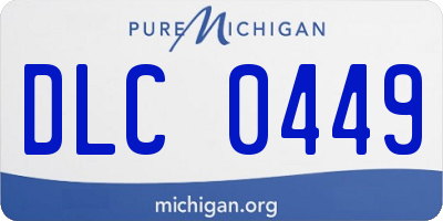 MI license plate DLC0449