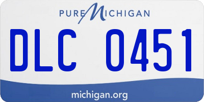 MI license plate DLC0451