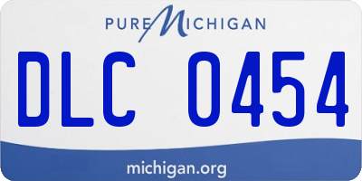 MI license plate DLC0454
