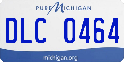 MI license plate DLC0464