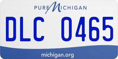 MI license plate DLC0465