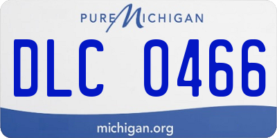 MI license plate DLC0466
