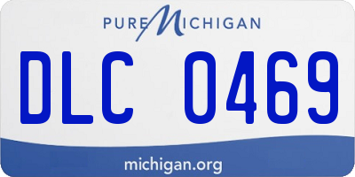 MI license plate DLC0469