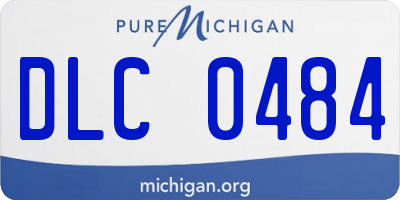 MI license plate DLC0484