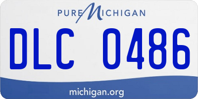 MI license plate DLC0486