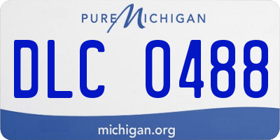 MI license plate DLC0488
