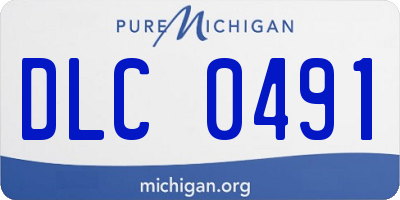 MI license plate DLC0491