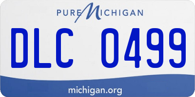 MI license plate DLC0499