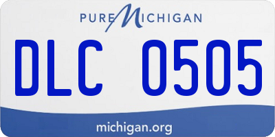 MI license plate DLC0505