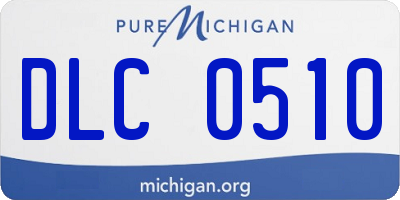 MI license plate DLC0510