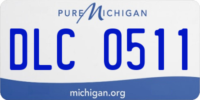 MI license plate DLC0511