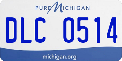 MI license plate DLC0514