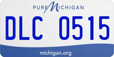 MI license plate DLC0515