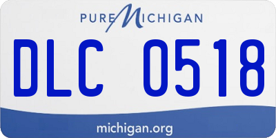 MI license plate DLC0518