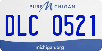 MI license plate DLC0521