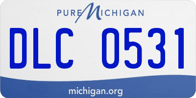 MI license plate DLC0531