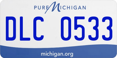 MI license plate DLC0533