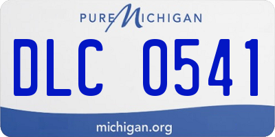 MI license plate DLC0541
