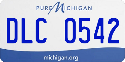 MI license plate DLC0542