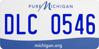 MI license plate DLC0546