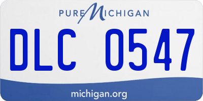 MI license plate DLC0547