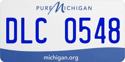 MI license plate DLC0548
