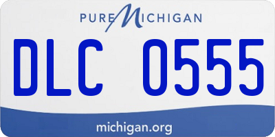 MI license plate DLC0555