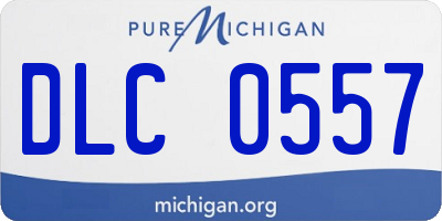 MI license plate DLC0557