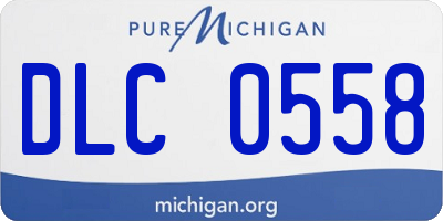 MI license plate DLC0558