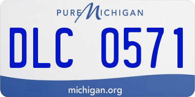MI license plate DLC0571