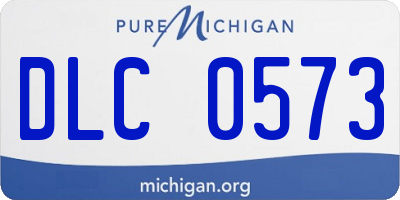 MI license plate DLC0573