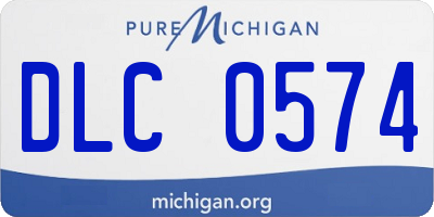 MI license plate DLC0574