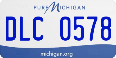 MI license plate DLC0578