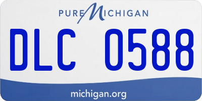 MI license plate DLC0588