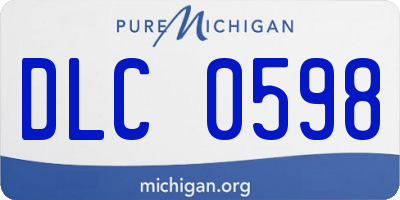 MI license plate DLC0598