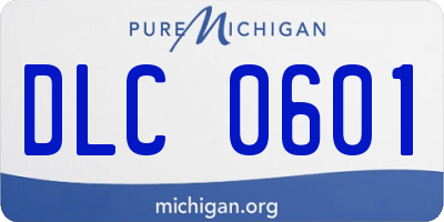 MI license plate DLC0601