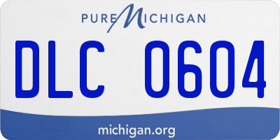 MI license plate DLC0604