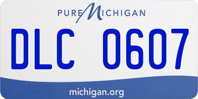 MI license plate DLC0607