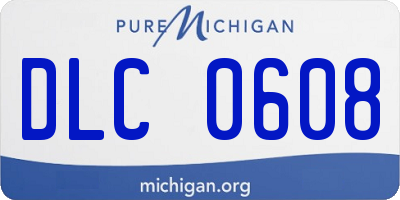 MI license plate DLC0608