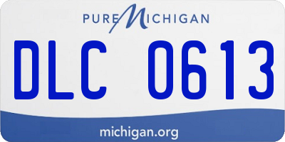 MI license plate DLC0613