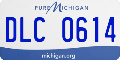 MI license plate DLC0614