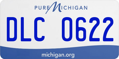 MI license plate DLC0622