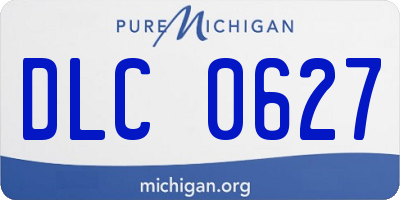 MI license plate DLC0627