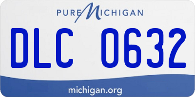 MI license plate DLC0632