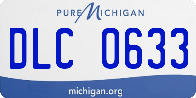 MI license plate DLC0633