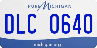 MI license plate DLC0640