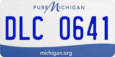 MI license plate DLC0641