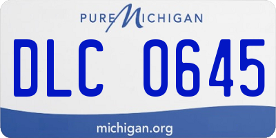 MI license plate DLC0645