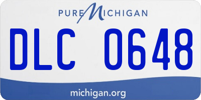 MI license plate DLC0648
